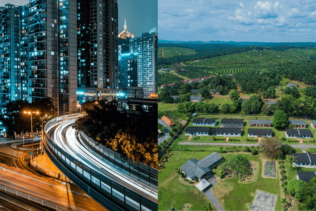 urban and suburban living style Malaysia